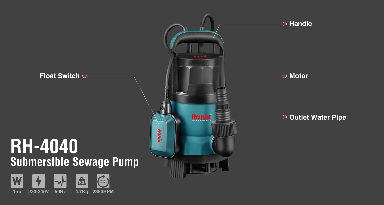 Submersible sewage pump 1 hp_details
