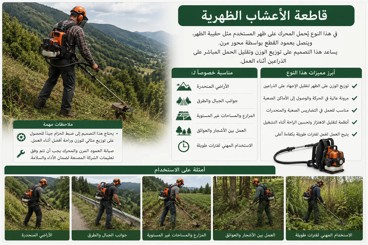 قاطعة الأعشاب الظهرية