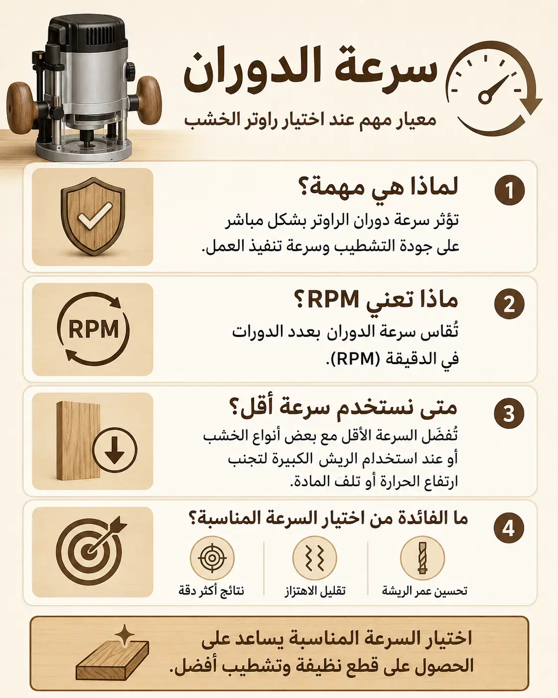 معايير اختار راوتر الخشب