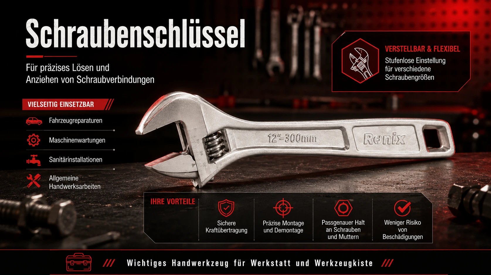 Zange vs. Schraubenschlüssel