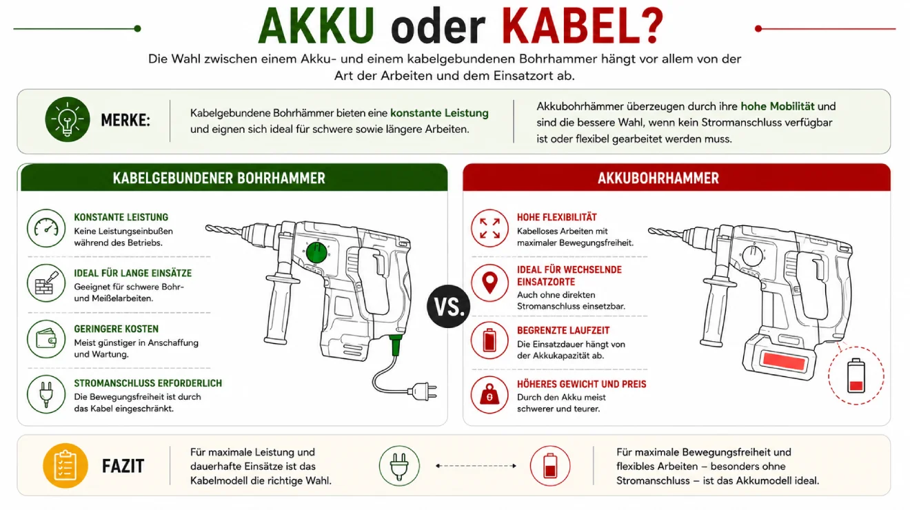 Akku / Kabel - infographic