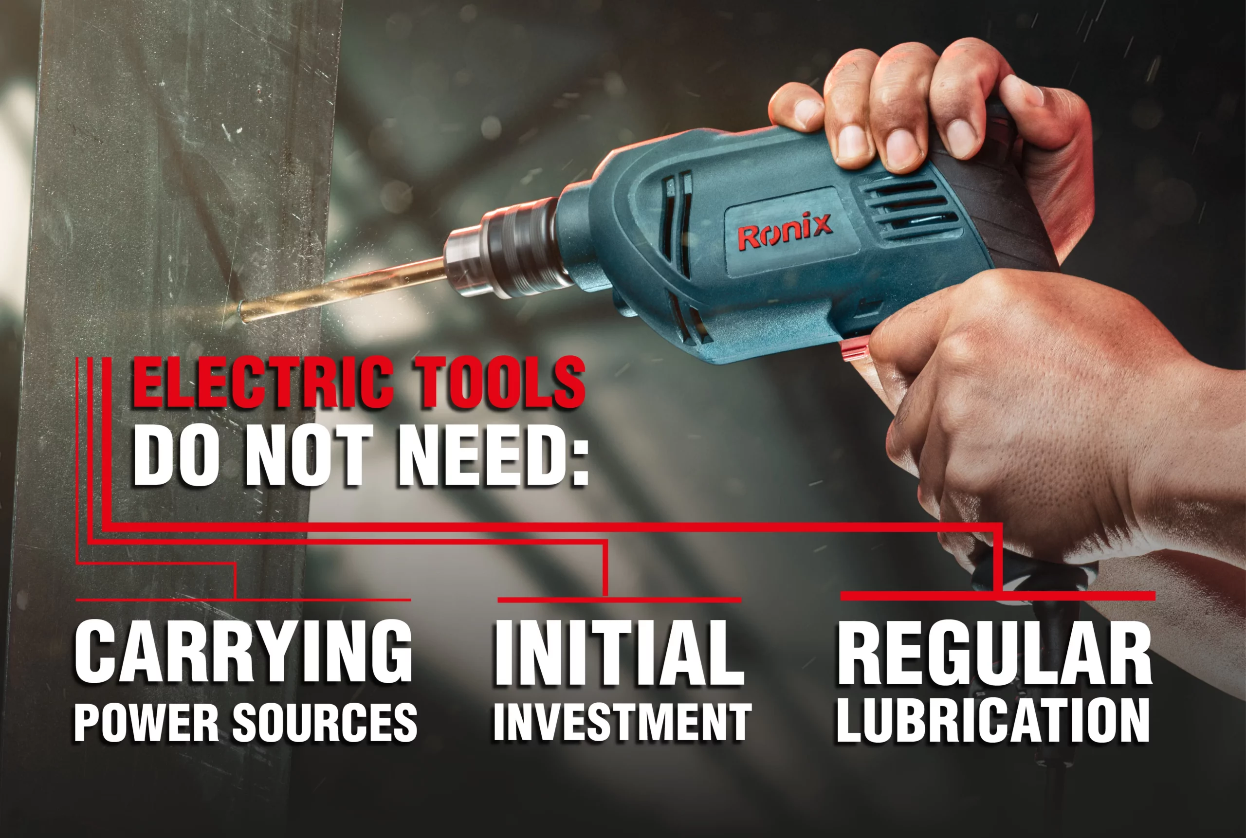 An Infographic about the Advantages of Electric Drills