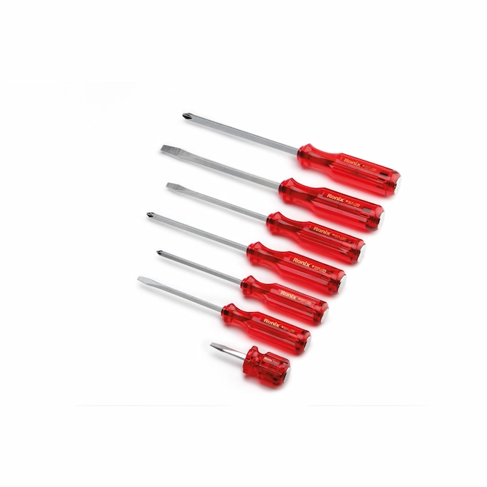 A set of screwdrivers with different sizes