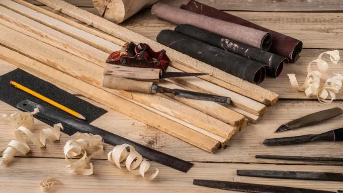  A series of hand tools used in woodworking and carpentry