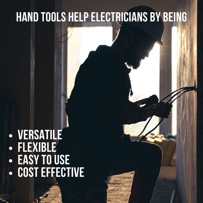 an infographic and a picture of a man in a dark working with wires 