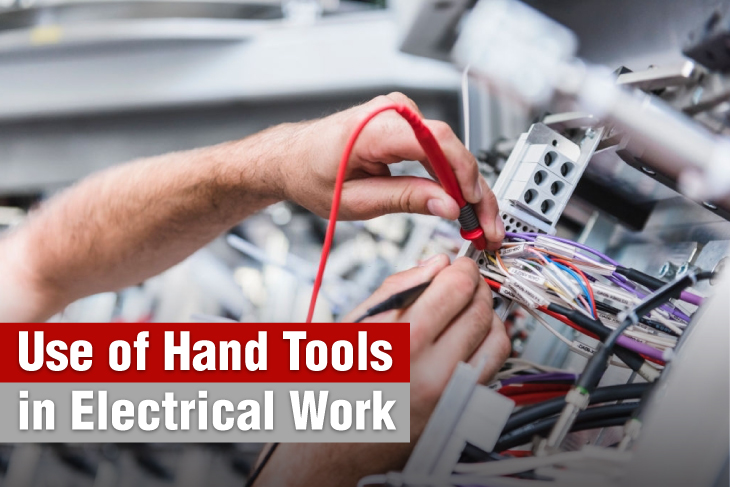 Use of hand tools in electrical work