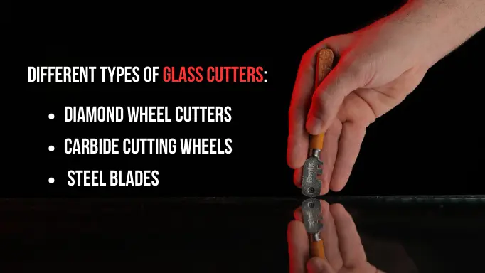 An infographic on different types of glass cutters