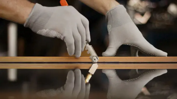 Cutting glass with diamond blade cutters