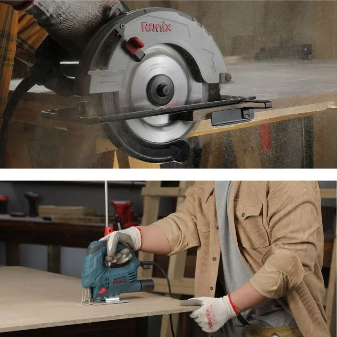 picture of a circular saw and a jigsaw for installing wood fence 