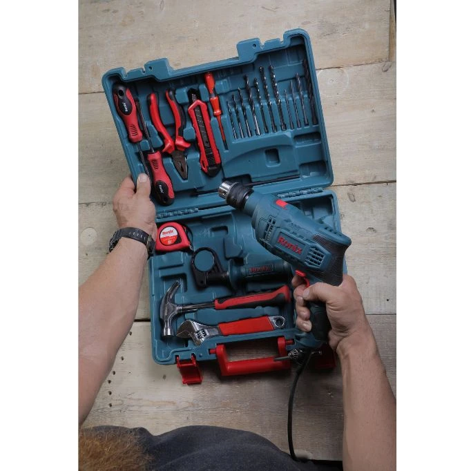An image featuring a toolbox that serves as a visual guide for beginners on power tool maintenance.
