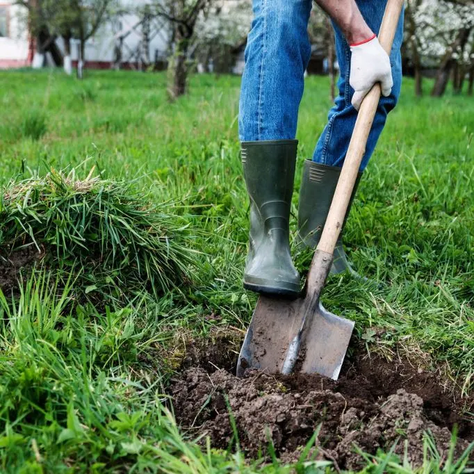 picture of a person digging a hole