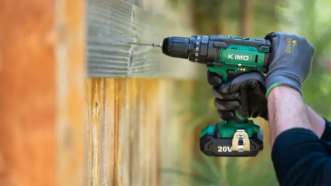 drilling into wood with a kimo drill 