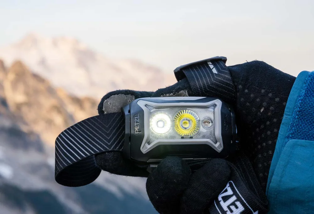Photo of someone holding the best headlamp.