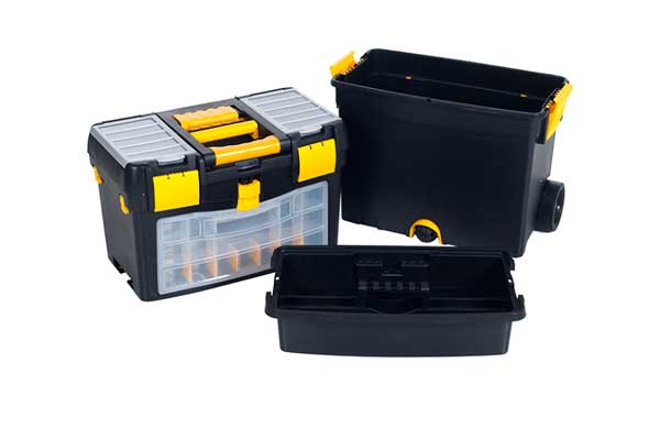21 inch Strong Garage DIY  Toolbox Tool Box with Removable Tool Tray UK STOCK 