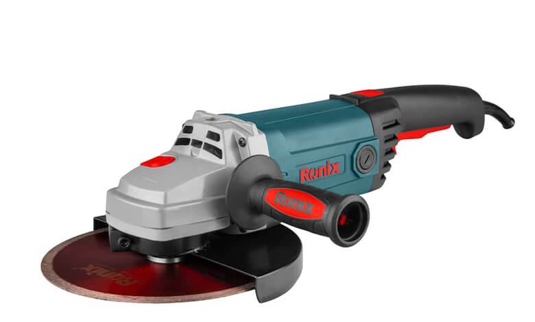 General view of Ronix 3221 Angle Grinder, 2400W, 230mm