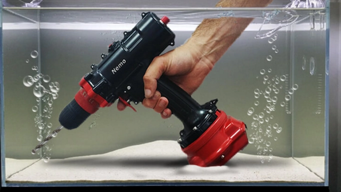 A waterproof power drill