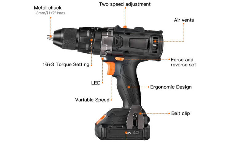 Cordless Impact Drill Components