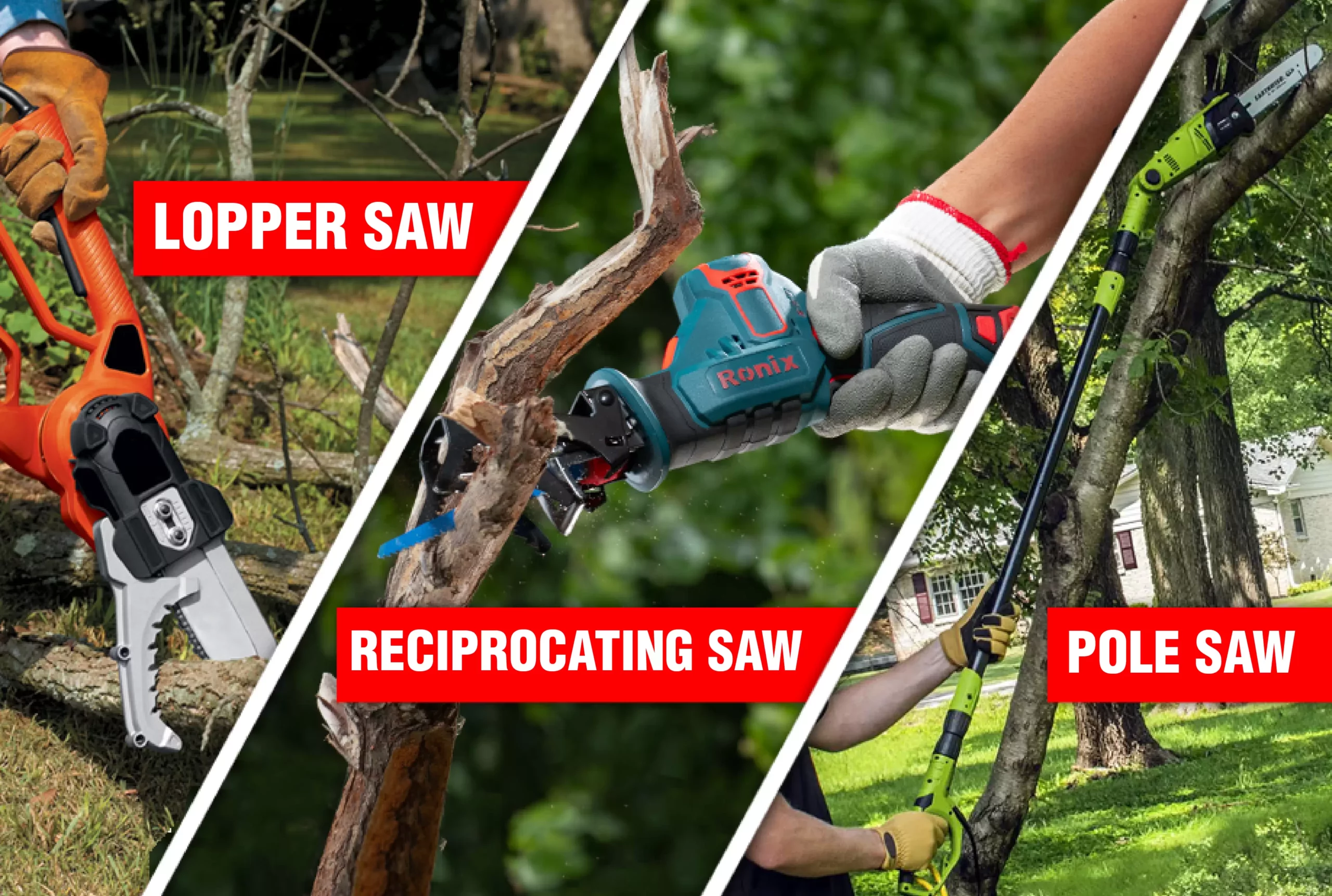 Electric saws for tree branches