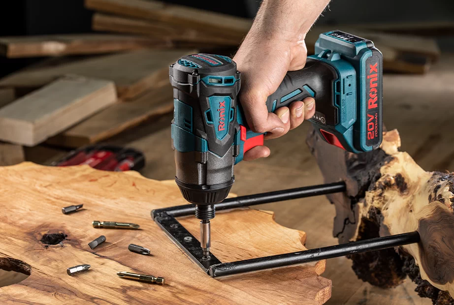 An impact driver is used