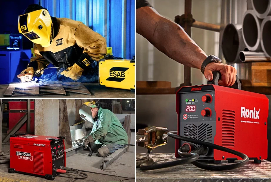 ESAB, Lincoln, and Ronix welding machines