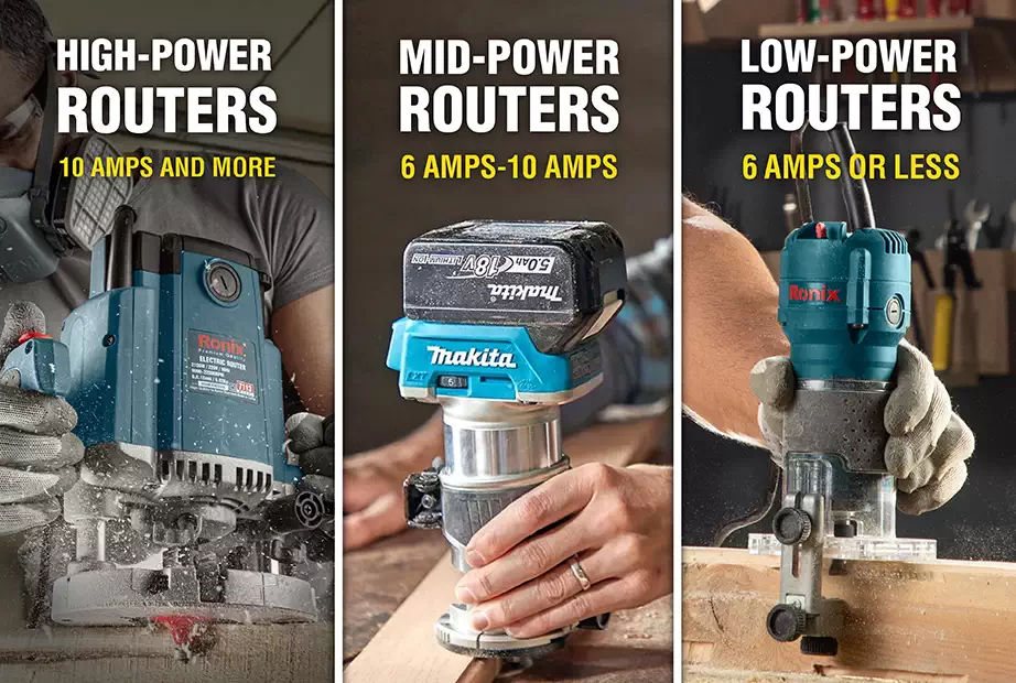 3 Wood Router Power Ranges