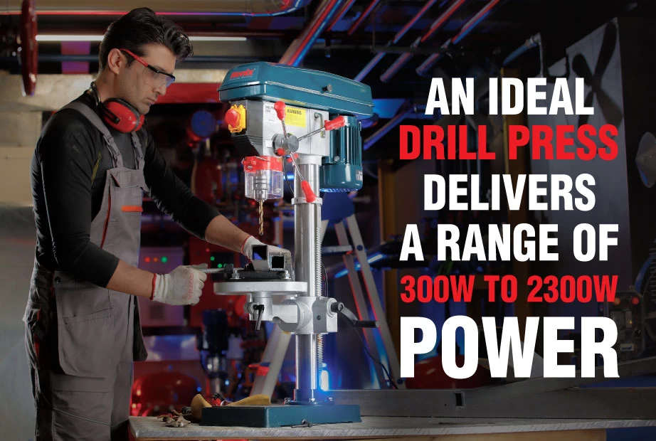 An Infographic about the power range of the best drill press