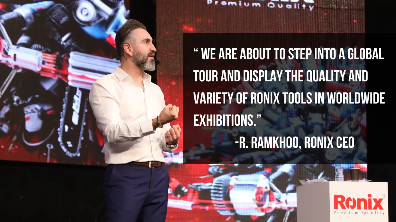 Ronix’s CEO Mr, R.Ramkho giving a speech