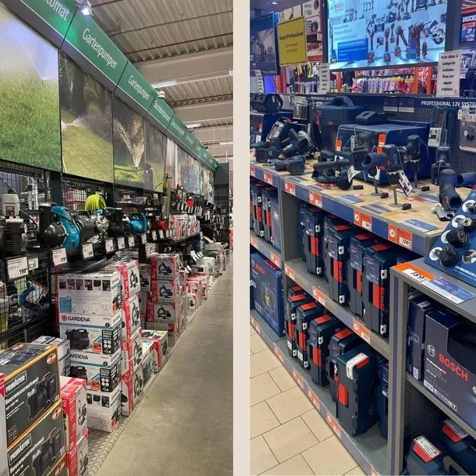 comparing 2 different hardware shops
