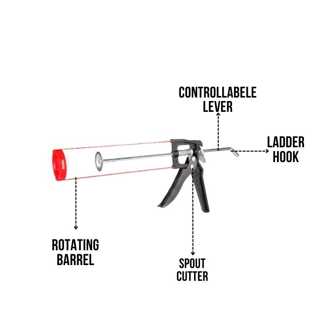 different parts of caulking gun 