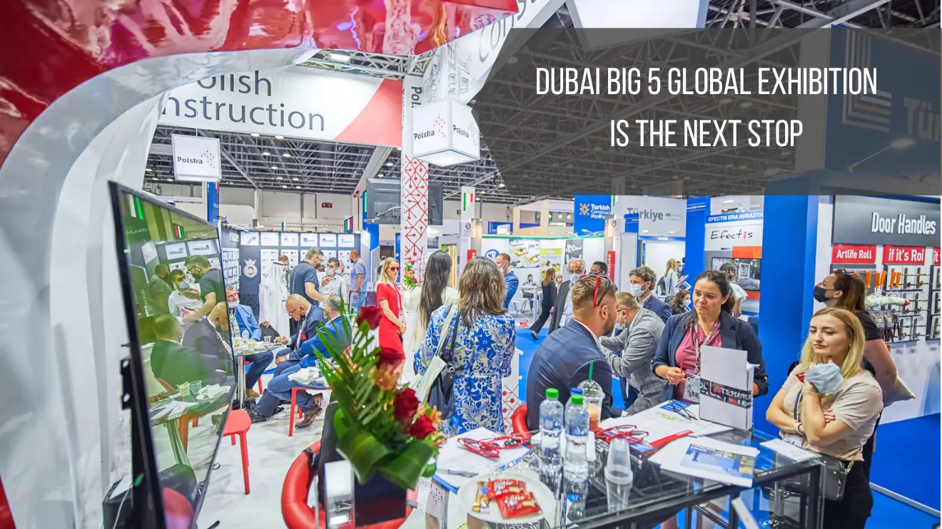 showing visitors at the Big 5 Global Exhibition in Dubai