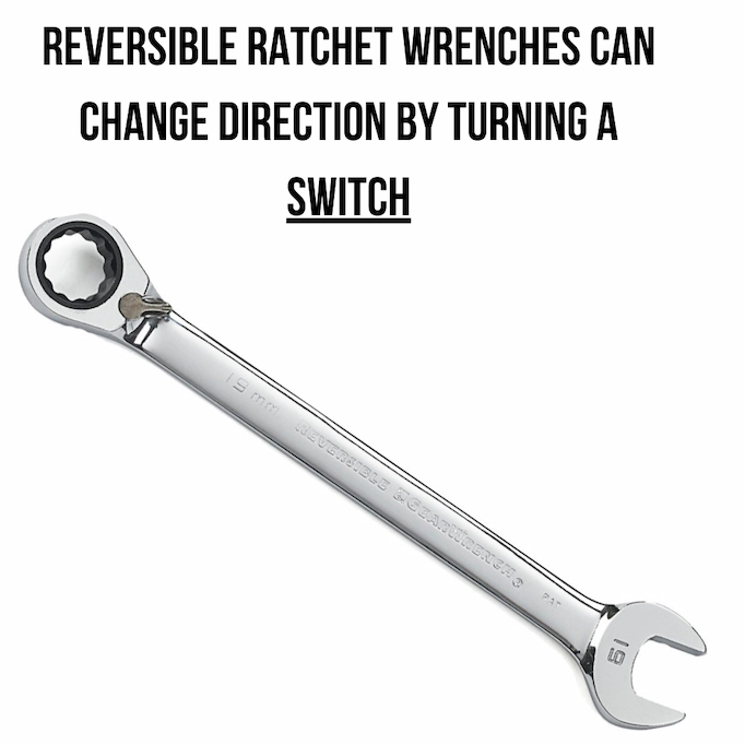 A reversible ratcheting wrench plus info about how these tools work