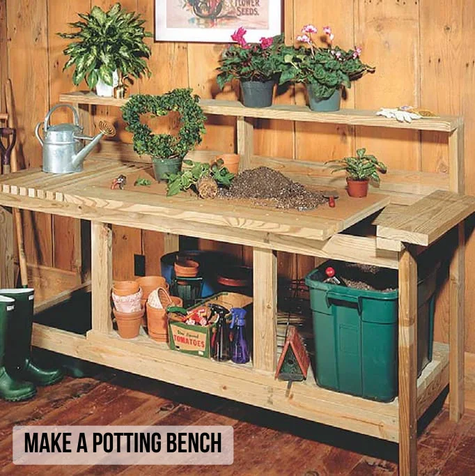 a potting bench