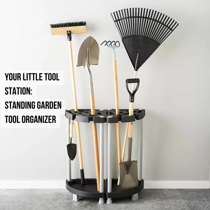 standing garden tool organizer