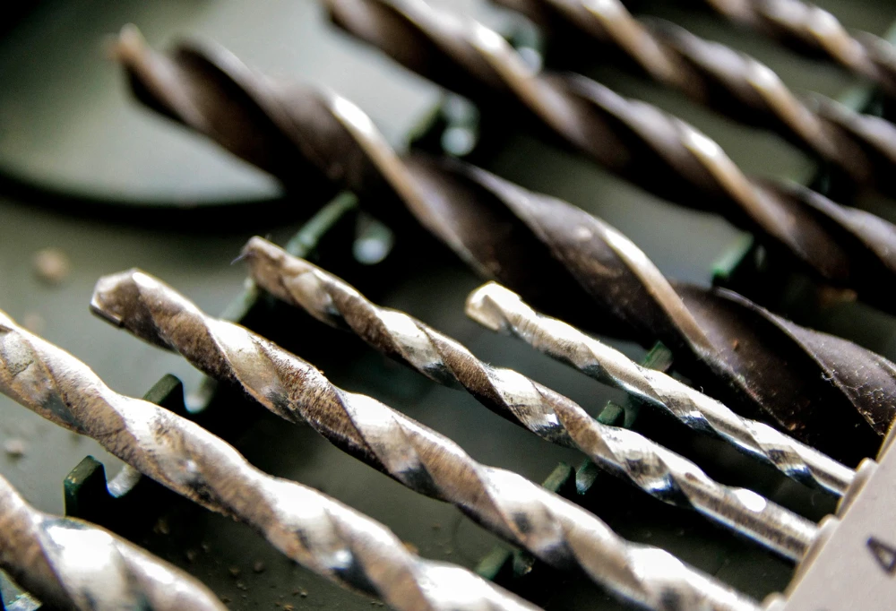 a series of drill bits