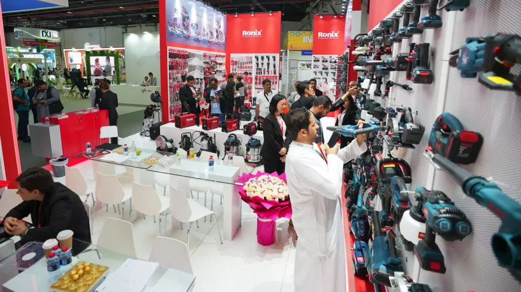 visitors inside Ronix booth at Dubai Big 5 Global exhibition