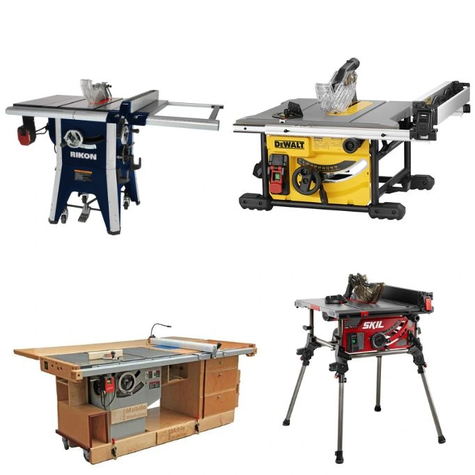  picture of four different table saws