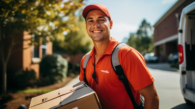 A delivery worker