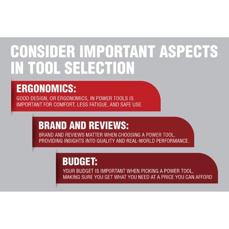 important aspects in tools selection infographics