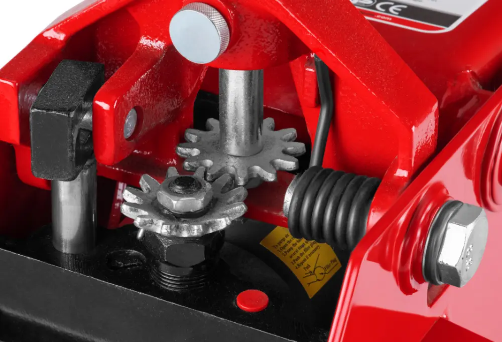 zoomed in picture of a floor jack
