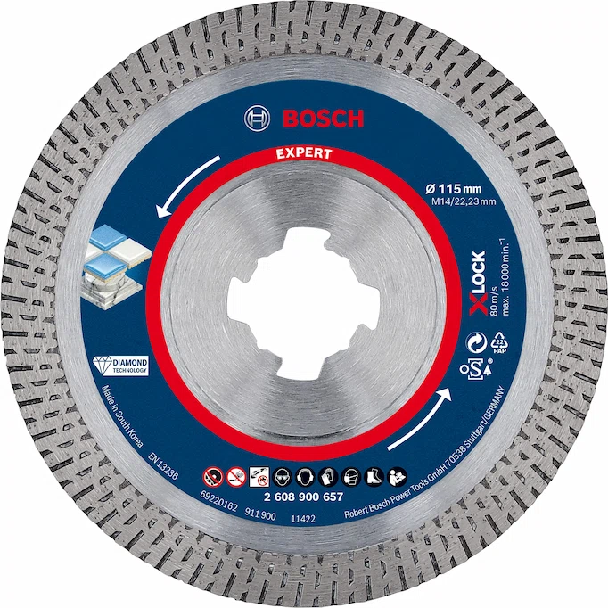 Bosch Professional 1 x Expert Hard Ceramic X-Lock Diamond Cutting Discs