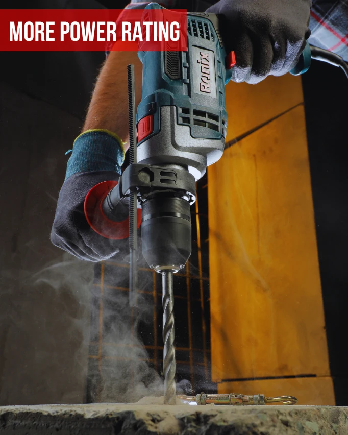 more power rating for the best corded hammer drill for concrete
