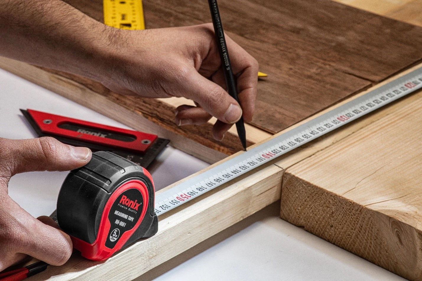 Ronix tape measure as one of the best measuring tools for woodworking