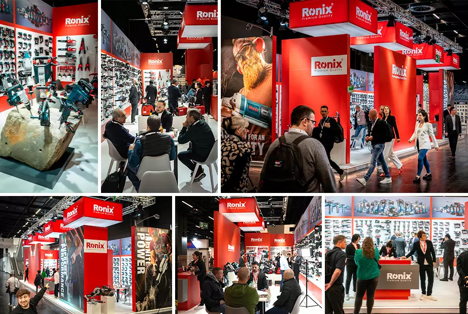  A collage photo of the visitors at the Ronix booth – IEM2024
