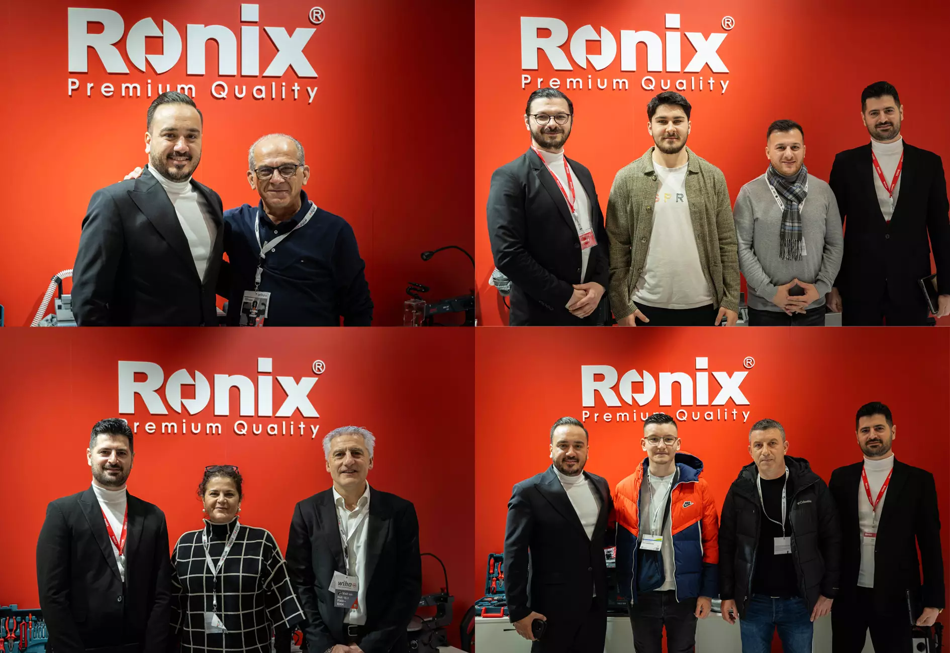 Ronix sales team taking photo with visitors at IEM2024