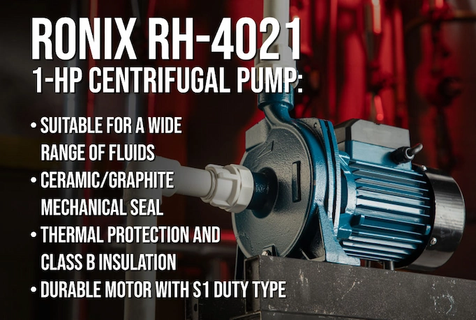 A Ronix centrifugal pump plus text about all of its features
