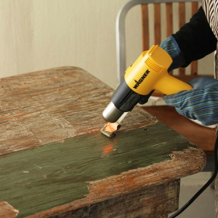 remove paint with a heat gun