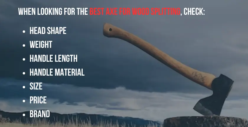 A list of features to check when looking for the best axe for wood splitting