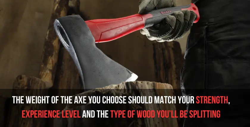 Splitting wood with a Ronix axe