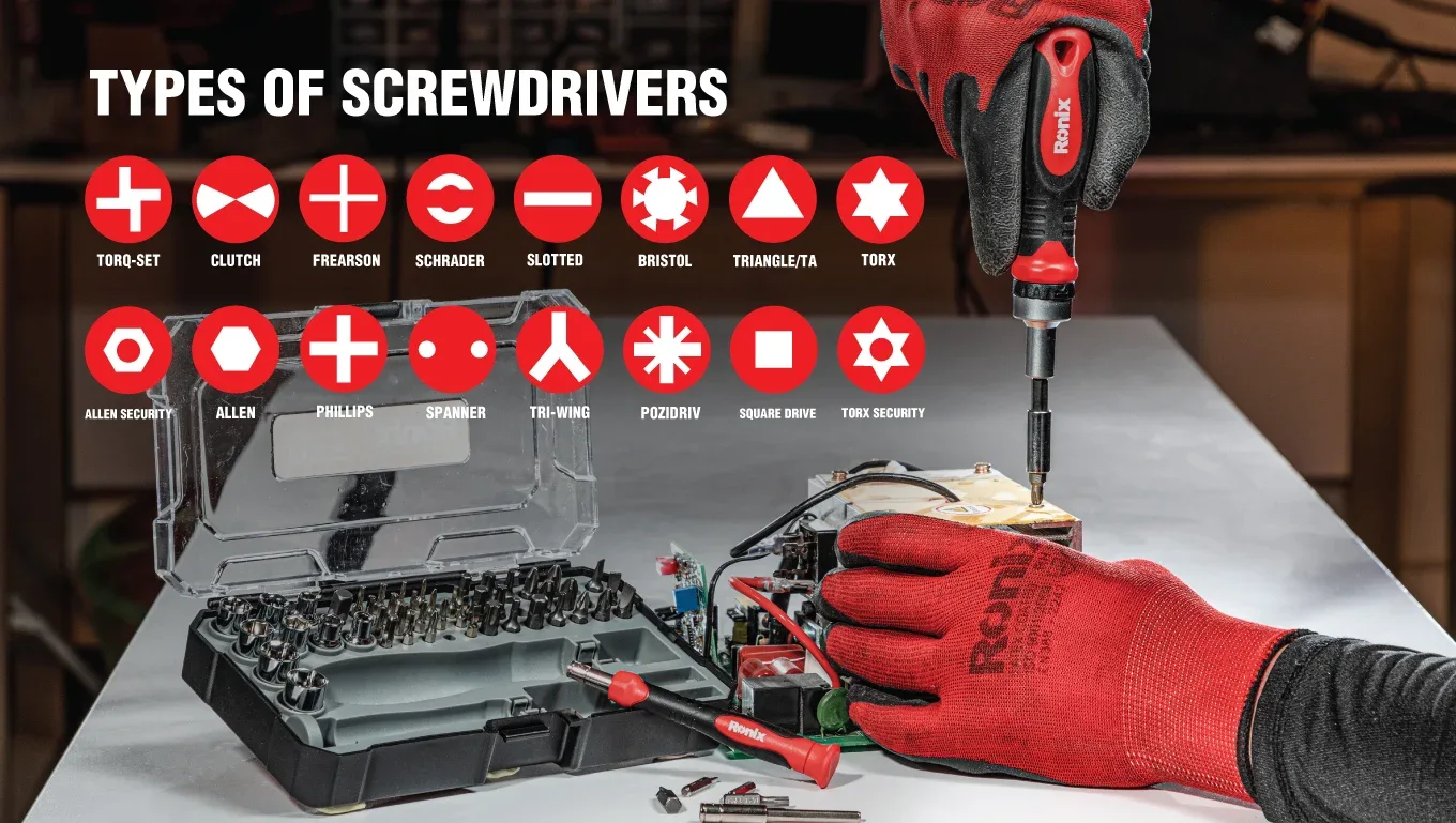 different types of screwdrivers