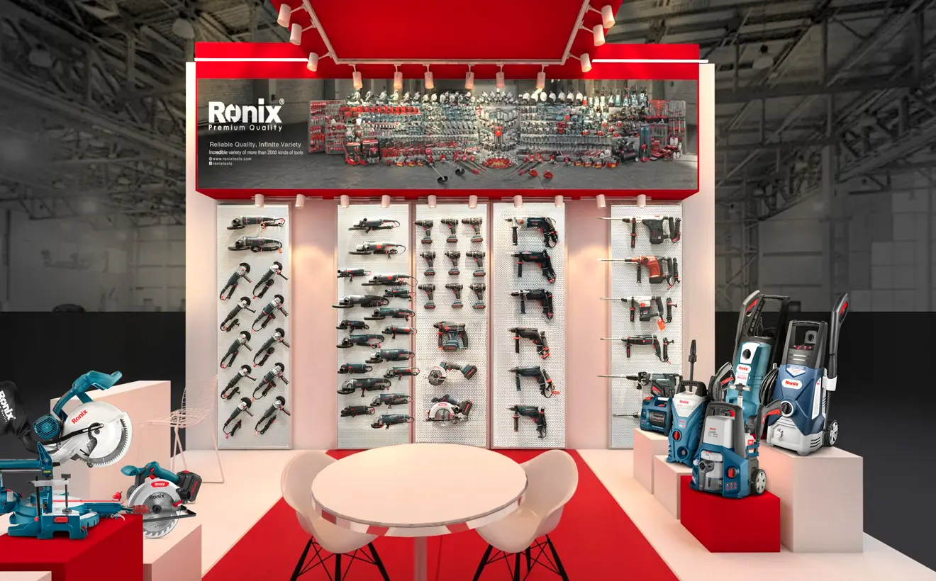 A 3D preview of the Ronix booth at Canto Fair 2023